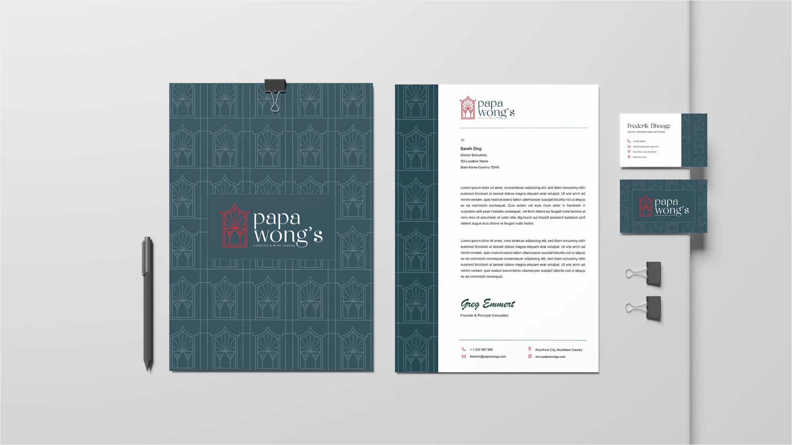 Papa Wong's brand identity 3
